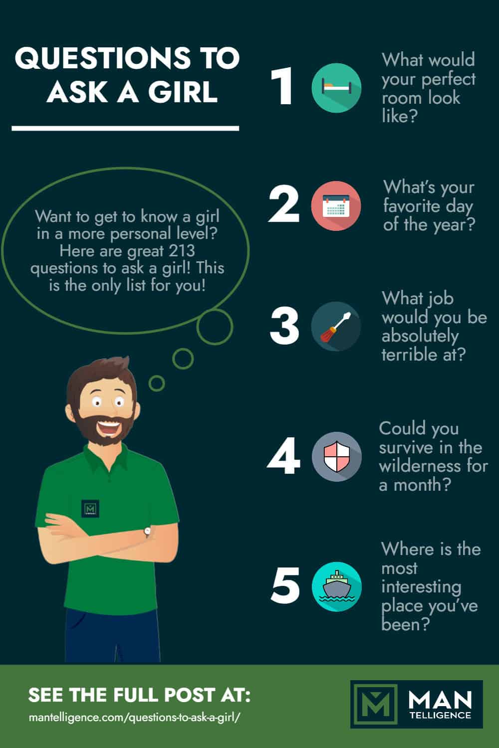 Questions to ask a girl - Infographic