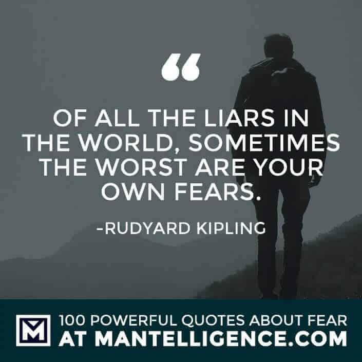 fear quotes #46 - Of all the liars in the world, sometimes the worst are your own fears.