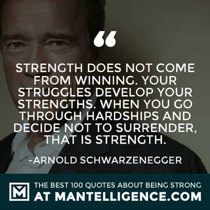 quotes about strength #5 - Strength does not come from winning. Your struggles develop your strengths. When you go through hardships and decide not to surrender, that is strength.