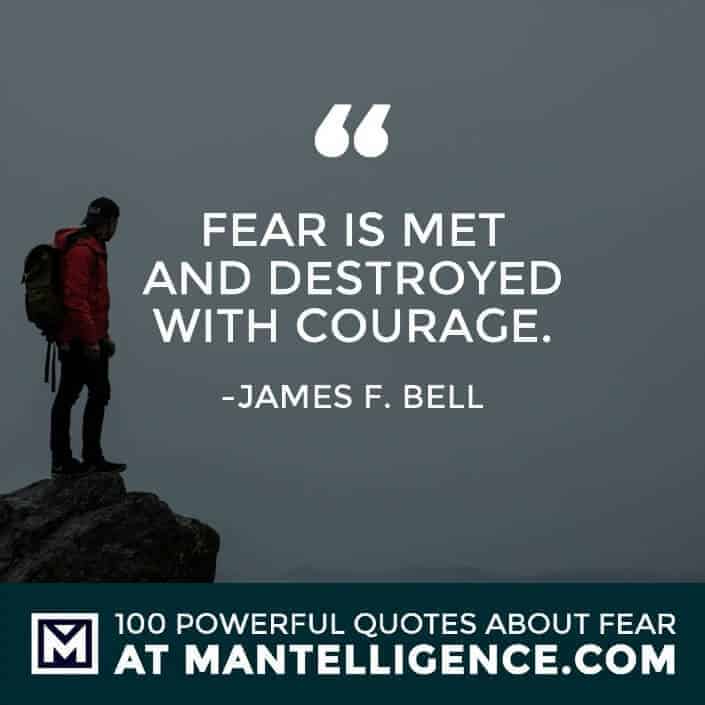 fear quotes #72 - Fear is met and destroyed with courage.