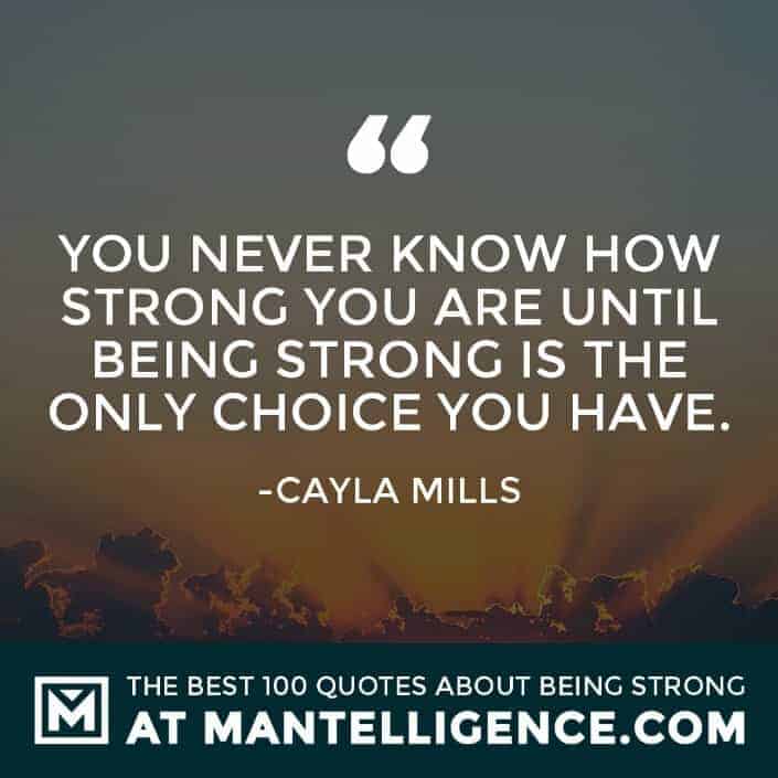 quotes about strength #8 - You never know how strong you are until being strong is the only choice you have.