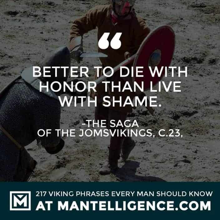 Viking Quotes - Better to die with honor than live with shame.