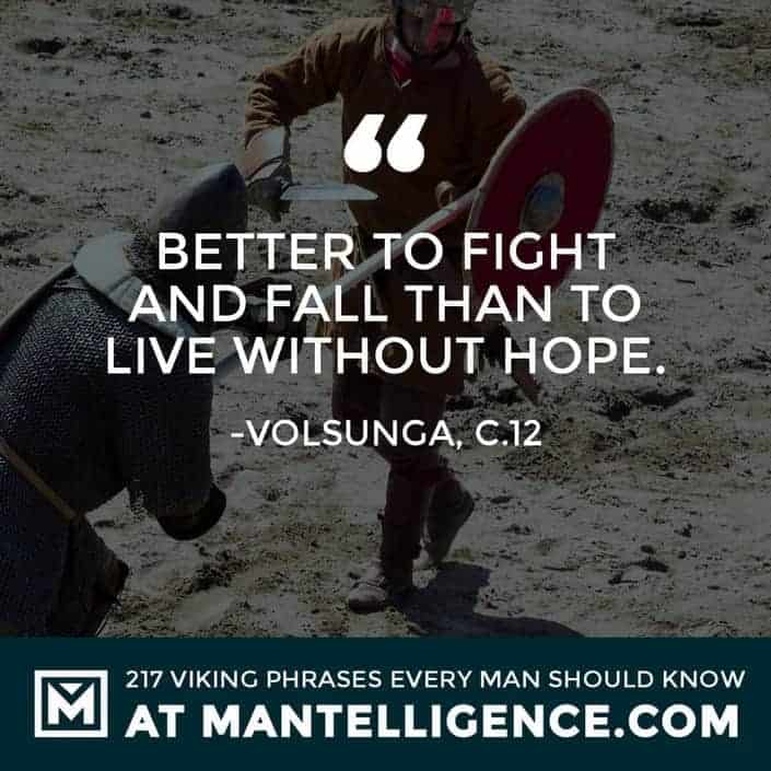 Better to fight and fall than to live without hope.