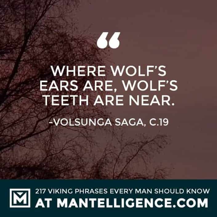 Where wolf's ears are, wolf's teeth are near.