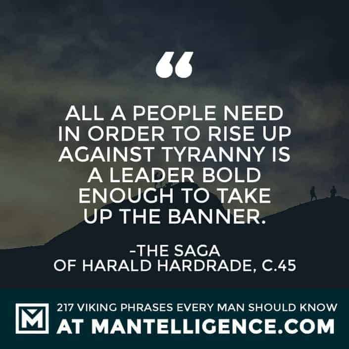 All a people need in order to rise up against tyranny is a leader bold enough to take up the banner.