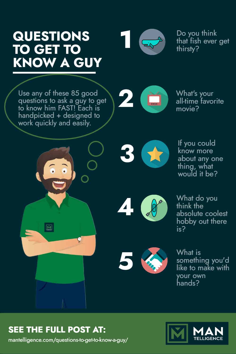 Questions To Ask To Get To Know A Guy - Infographic