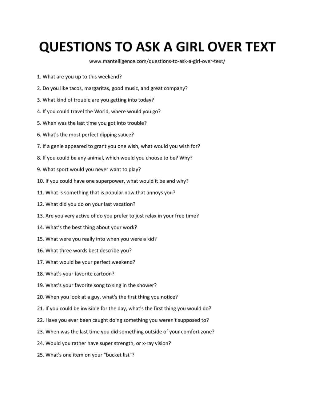 What to text your girlfriend