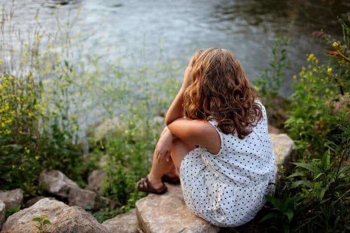 Woman near the river