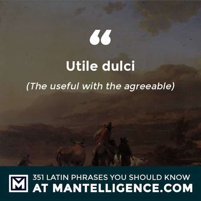 Utile dulci - The useful with the agreeable
