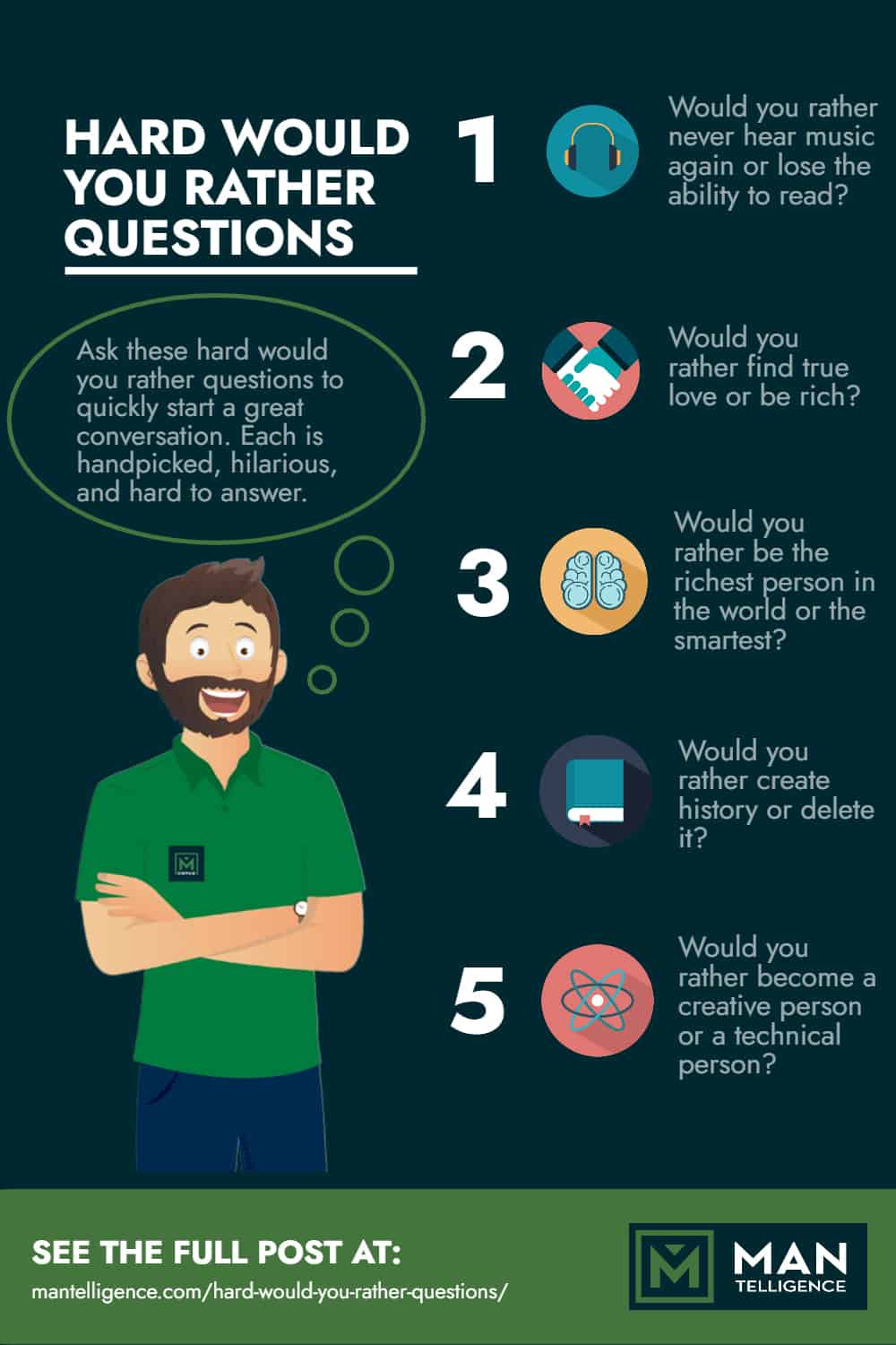 Hard Would You Rather Questions - Infographic