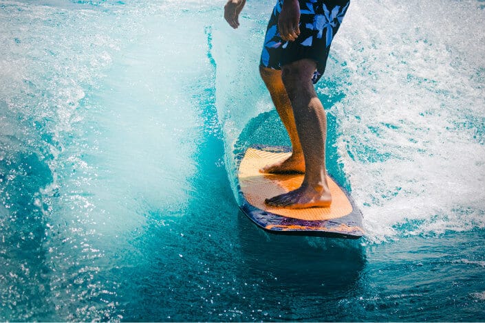 Man surfing on the beach