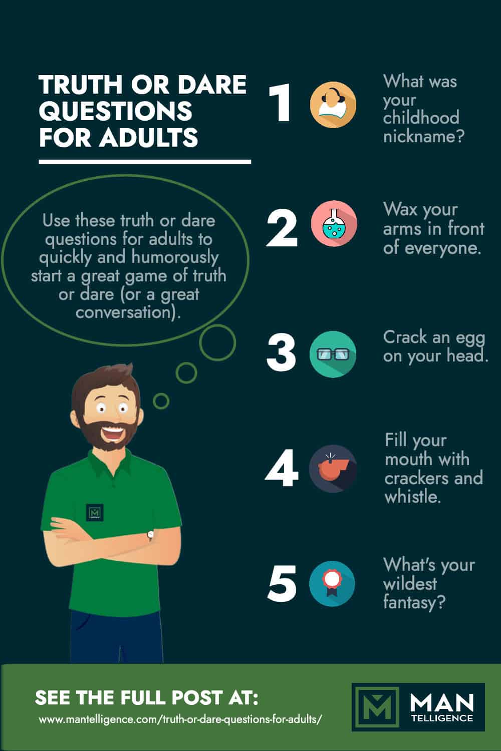 Truth Or Dare Questions For Adults - Infographic