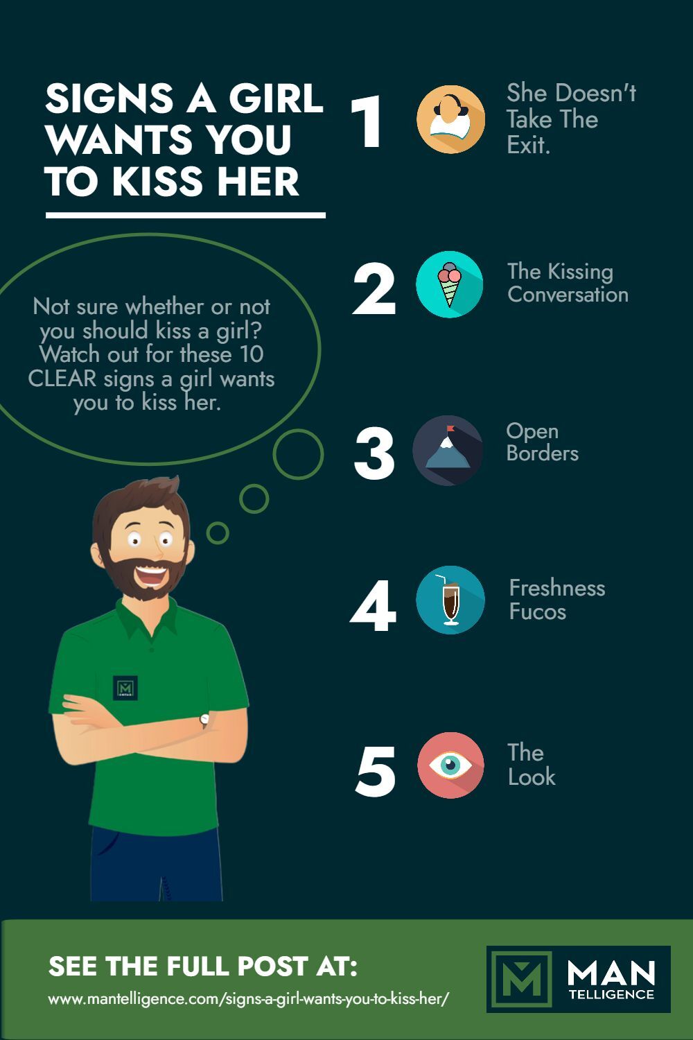 Signs A Girl Wants You To Kiss Her - Infographic