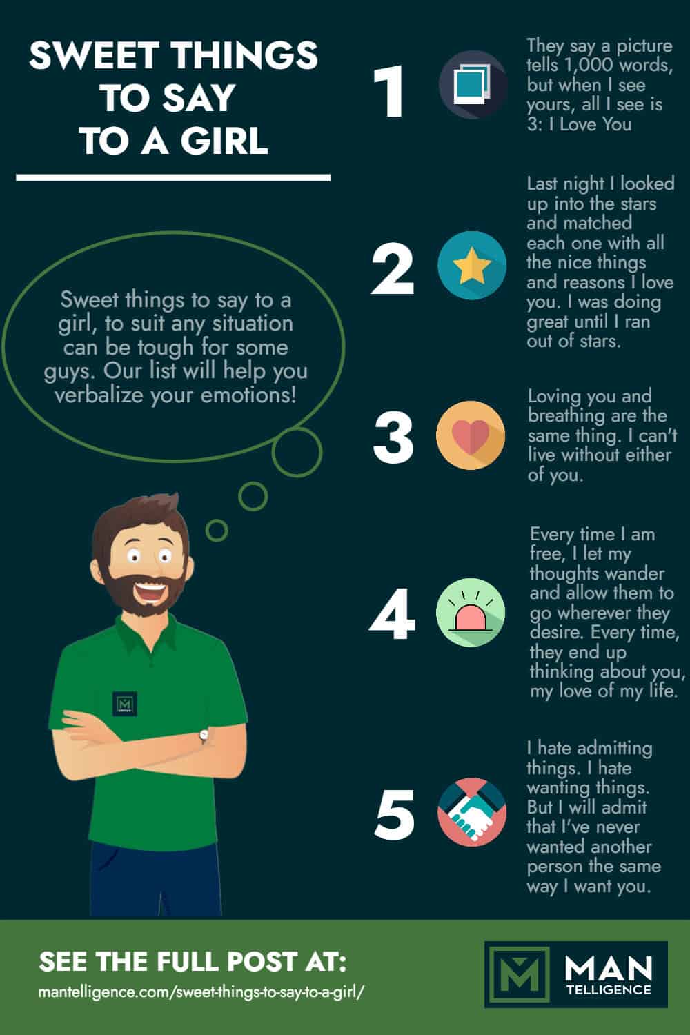 Infographic - Sweet Things To Say To A Girl