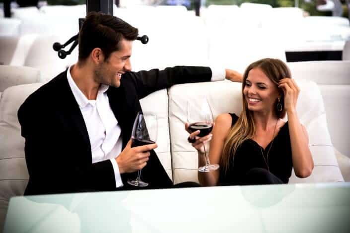 couple having a toast