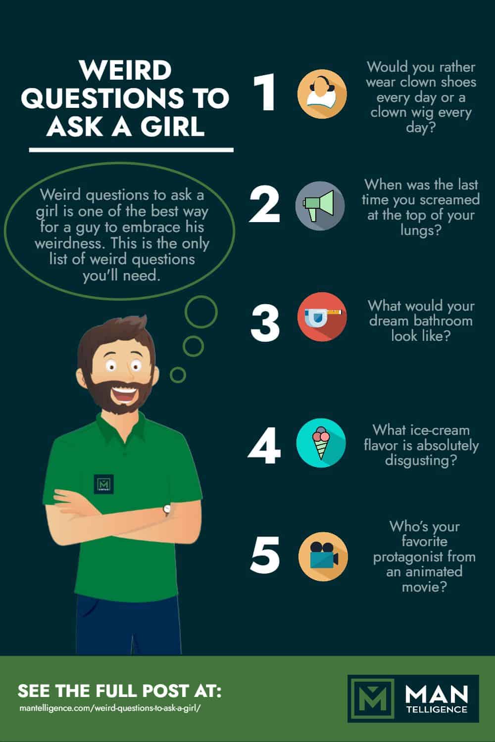 Weird Questions to Ask a Girl - INFOGRAPHIC