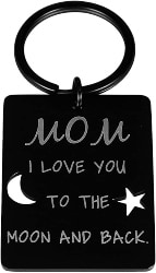 31. I Love You to the Moon and Back Keychain Key Chain Ring Mom (1)