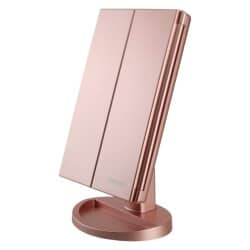 101 Birthday Gifts for Girlfriend - Tri-Fold Lighted Vanity Makeup Mirror with 21 LED Lights