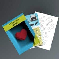 21. paper Heart sculpture