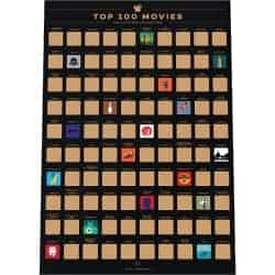 Gifts For Girlfriend - 100 Movies Scratch Off Poster