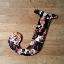 diy gifts for girlfriend - photo collage monogram
