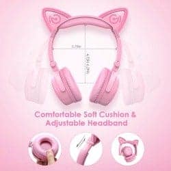 15. MindKoo Pink Wireless Bluetooth Headphones
