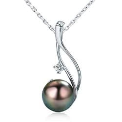 4. Authentic South Sea Tahitian Black Pearl Pendant Necklace