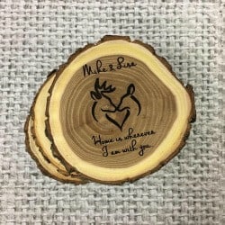 52. Engraved Log Coasters