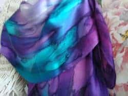 Hand-painted silk scarf