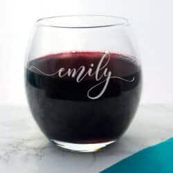 custom wine glass