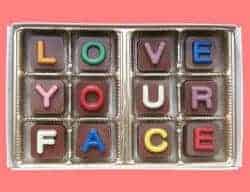  i love your face candy box