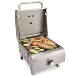 best gas grill - Cuisinart CGG-608 Professional Tabletop Gas Grill, One-Burner, Stainless Steel