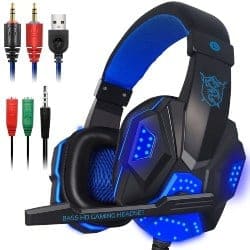 gaming accessories - Gaming Headset with Mic and LED Light for Laptop Computer