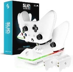 gaming accessories - Sliq Xbox One_One X_One S Controller Charger Station and Battery Pack