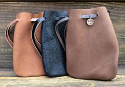 manly gifts - Personalized Leather Pouch