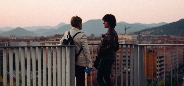 Couple hanging out in a bridge