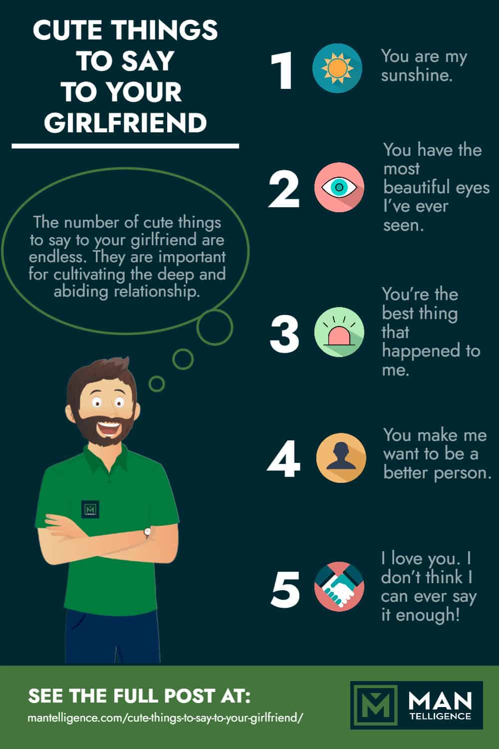 Infographic - Cute Things To Say To Your Girlfriend