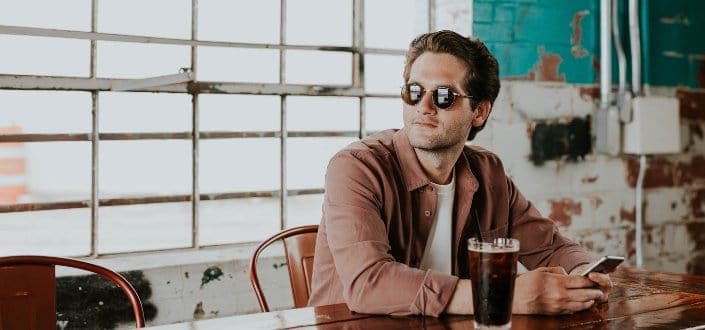 Man Waiting for Someone at a Cafe