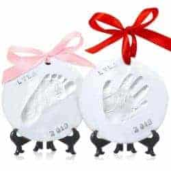 gifts for new dads - Baby Handprint Footprint Ornament Keepsake Kit