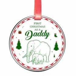 gifts for new dads - Elegant Chef First Christmas as a Daddy Ornament for New Dads