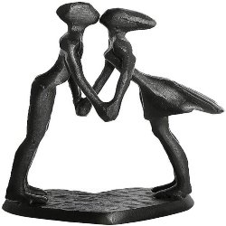 One Year Anniversary Gifts - 11. Couple Art Iron Sculpture