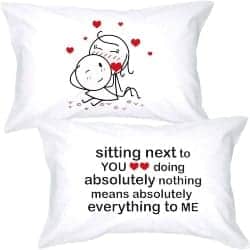 One Year Anniversary Gifts - 19. You Mean Everything to Me Couples Pillowcases