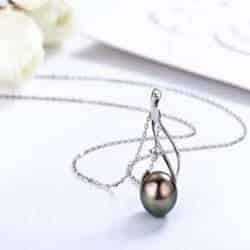 One Year Anniversary Gifts - 40. Authentic South Sea Tahitian Black Pearl Pendant Necklace