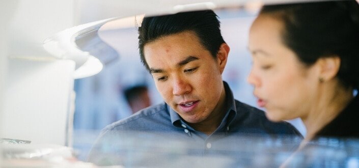 selective focus photography of a man