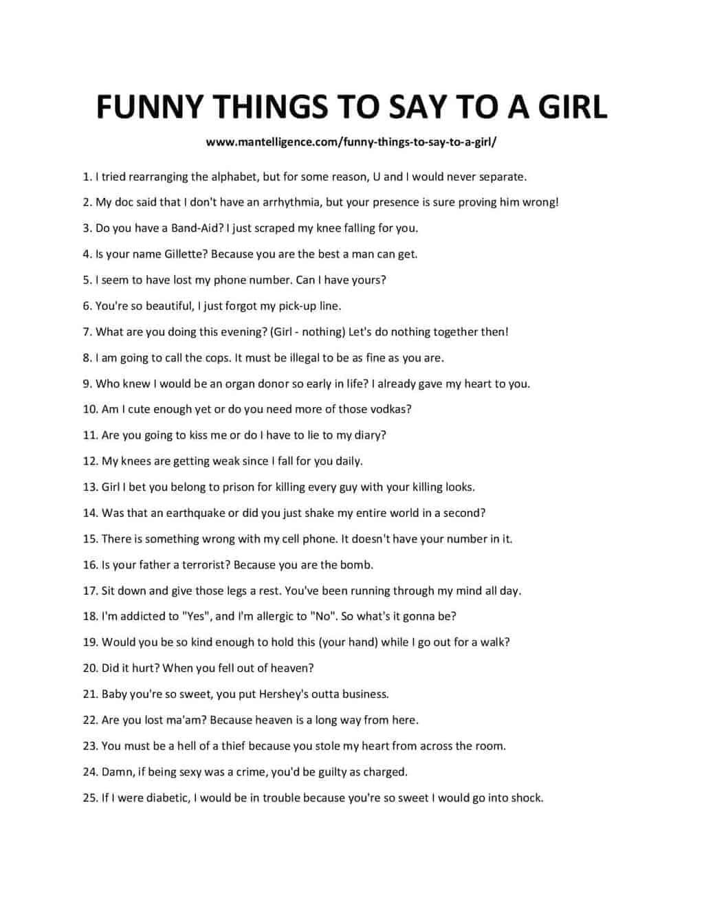 50 Really Funny Things To Say To A Girl (Over Text Or Irl)