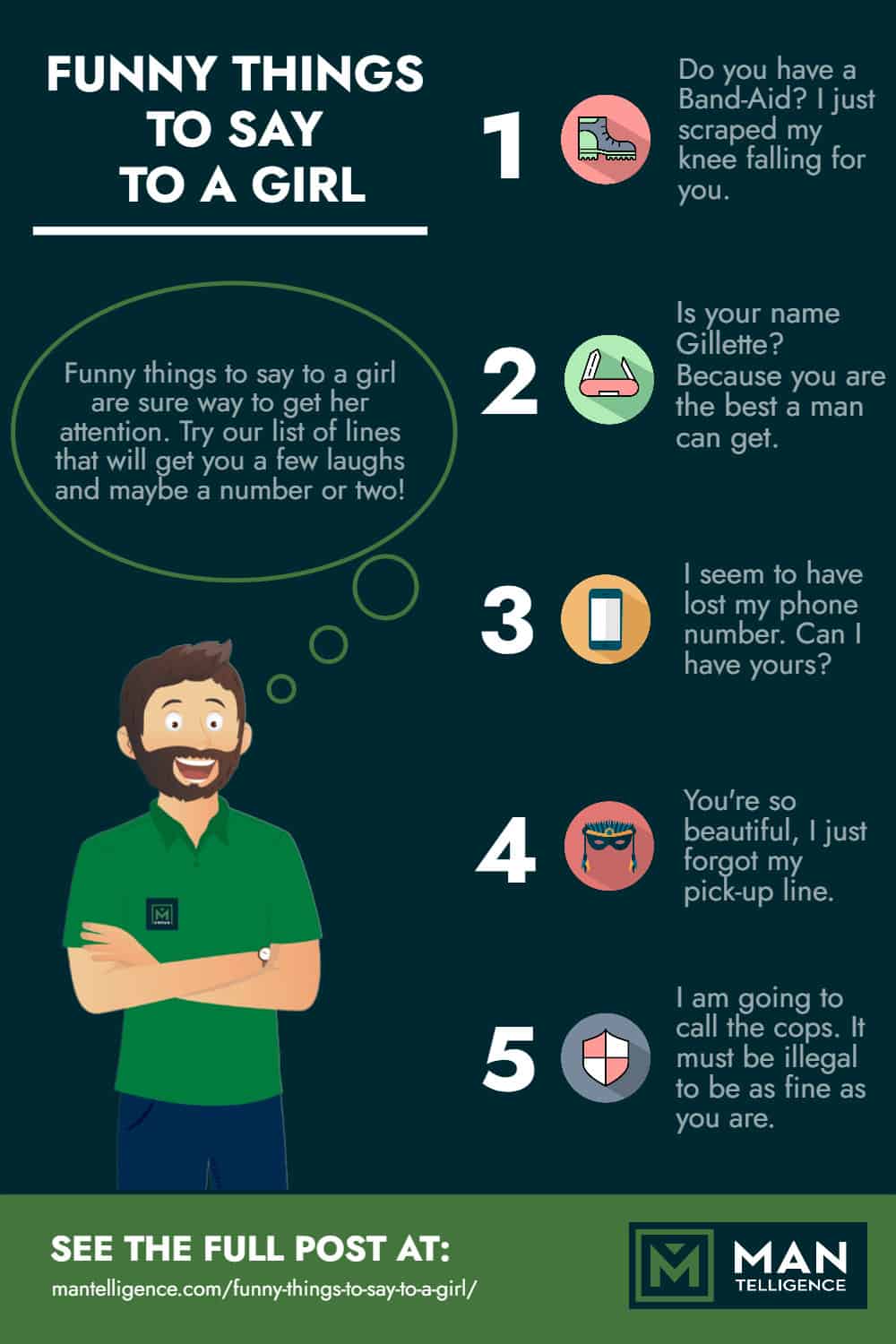 Infographic - Funny Things To Say To A Girl