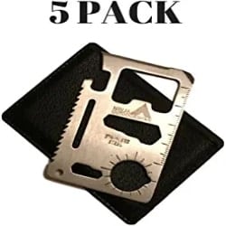 Small Groomsmen Gift Ideas - 11 in 1 Stainless Steel Credit Card Pocket Sized Survival Multi Tool