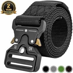 best EDC gear essentials - MOZETO Tactical Belt with Quick-Release