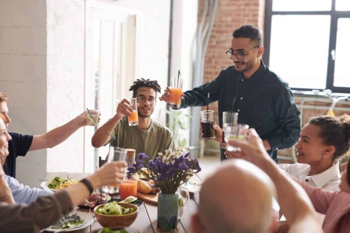 Friends sharing a toast