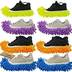 Practical Gifts for Men - 4 Pairs Duster Mop Shoes Cover